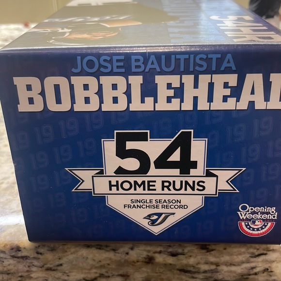 Unopen, Jose Bautista 54 Homerun bubblehead new in box - Picture 3 of 3